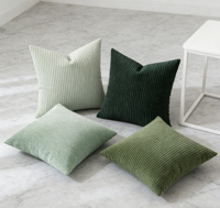 Lot de 4 housses de coussin en velours côtelé doux 18x18, style nordique, décoration bohème, peluche douce, pour canapé, salon