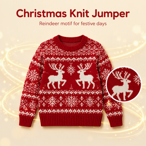 <span class=keywords><strong>Pull</strong></span> de Noël en tricot pour garçons, motif <span class=keywords><strong>renne</strong></span> et flocon de neige Fair Isle, à manches longues, bordure côtelée, <span class=keywords><strong>pull</strong></span> de fête pour enfants, <span class=keywords><strong>pull</strong></span> rouge - Product Image 3