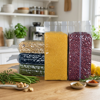 Sacs d'emballage sous vide en PE de qualité alimentaire transparents et résistants à l'humidité, imprimés sur mesure, avec poignée pour le riz et autres aliments - Tailles 2-5 kg/10 kg