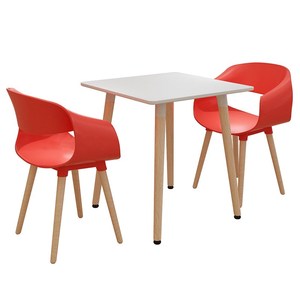 Chaise de salle à manger moderne bon marché en gros <span class=keywords><strong>Fauteuil</strong></span> rouge Restaurant nordique Sillones Rojo pieds en bois <span class=keywords><strong>fauteuil</strong></span> café chaise de salle à manger - Product Image 3