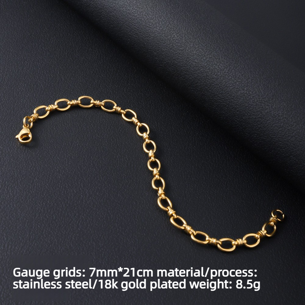 [7mm] gold Egg Shape Bracelet