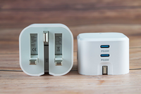 Cargador de Pared Plegable de 20W/40W USB-C PD de Carga Rápida, Adaptador de Corriente A+C con Enchufe del Reino Unido para iPhone, Samsung, Xiaomi