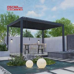 Cochera de aluminio, techo arqueado <span class=keywords><strong>desmontable</strong></span>, recubierto de polvo, fácil de montar, jardín, Patio, impermeable, pérgola a prueba de viento - Product Image 3