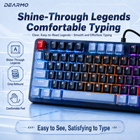 Clavier de jeu mécanique à axe optique rétroéclairé LED F97F, disposition 97 touches, touches en alliage PBT, filaire pour joueurs PC, échange à chaud, DIY