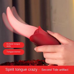 Lingua fiore rosa vibratore per le donne altri prodotti del sesso per il capezzolo clitoride stimolazione giocattoli sessuali - Product Image 2