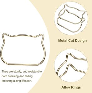 Handbag Metal Handle Grip Accessories with <b>Cat</b> Head Trapezoidal Design and Round Half Pull <b>Ring</b> - Product Image 3