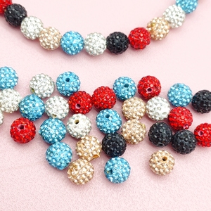 10mm tanah liat polimer Glitter One Glitter warna-warni longgar manik-manik perak jimat untuk Gelang Kalung Anting membuat perhiasan bahan - Product Image 2