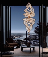 ECOJAS Lustre de style moderne pour salon villa salon d'hôtel éclairage intérieur décoratif
