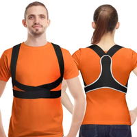 FSPG Ceinture de soutien dorsal réglable pour adultes, correcteur de posture, prévention de la cyphose, soutien des épaules