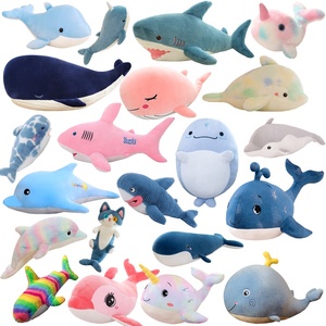 Venta al por mayor lindo delfín <span class=keywords><strong>ballena</strong></span> tiburón juguetes de peluche personalizado océano Animal pez peluche muñeca Peluche de Delfines <span class=keywords><strong>Ballena</strong></span> Tiburon - Product Image 1