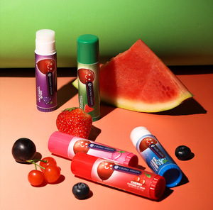Nouveau design 5 saveurs de fruits Anti Peeling rouge à lèvres filles léger hydratant Anti sec fissuration baume à lèvres en stock - Product Image 3