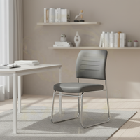 Chaise de conférence ergonomique empilable en cuir, moderne et économique, vente chaude, de la marque Golden Lion Factory Wholesale