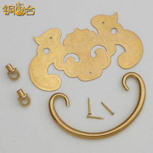 Tiradores de Latón Estilo Antiguo Chino para Cajones, Forma de Mariposa, Accesorios para Muebles Ming Qing CYH271 - Product Image 3
