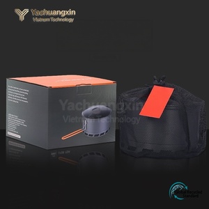 Casserole de camping en acier inoxydable 3-4L portable avec couvercle et poignée orange pour cuisinières à gaz et à induction - Product Image 5