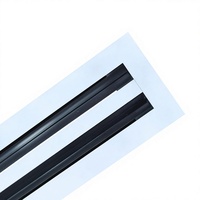 Grille d'aération linéaire en alliage d'aluminium moderne pour systèmes CVC extérieurs, à lames réglables multi-longueurs, pour entrepôts et ateliers