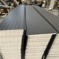 Panneaux muraux sandwich en PVC de 100 mm, insonorisés, ignifuges, en laine de roche, à motif de carreaux, métalliques sculptés, pour la décoration de façade d'hôtel