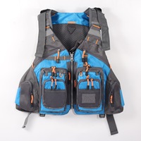Yak Outdoors Nylon-Jersey Angelweste mit Wasserflaschentasche Schwimmweste für Ozean/Reservoir Wassersport Bequeme Kleidung Modell