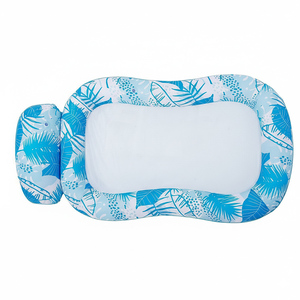 <span class=keywords><strong>Matelas</strong></span> flottant <span class=keywords><strong>gonflable</strong></span> personnalisé avec fond en maille, <span class=keywords><strong>hamac</strong></span> aquatique rafraîchissant, chaise longue flottante en PVC durable, usine OEM - Product Image 2
