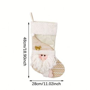 Calcetines Navideños de Muñeco de Nieve al por Mayor, Calcetín Creativo de Calidad de Papá Noel para Decoración de Bolsas Colgantes de Dulces para el Árbol de Navidad - Product Image 4