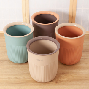 2022 Nordic Creative streak Double-deck trash bin no lid garbage can household living room kitchen toilet office trash can