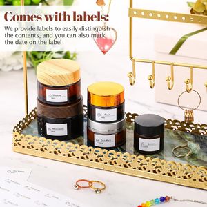 Eco-friendly 150ml/250ml/500ml <b>Plastic</b> <b>Jars</b> Bamboo Screw Top Lid 8oz Amber Frosted Transparent Cosmetic Body Butter Eye Cream - Product Image 5
