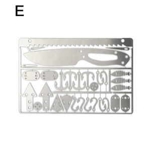 LXH-029 Multi-utensile Argento a Forma di Carta di Credito, 22 in 1, per Sopravvivenza, Pesca, Campeggio, Arrampicata, Caccia, Escursionismo, Kit EDC - Product Image 5