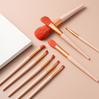 Ensemble de pinceaux de maquillage pour les yeux personnalisés, 10 pièces, poils synthétiques, format voyage, avec emballage en boîte colorée