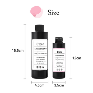 HONEY GIRL 30g/50g/150g Gel UV Dur Sans HEMA pour Construction d'Ongles, Blanc Rose Transparent, <span class=keywords><strong>Vernis</strong></span> d'Extension, Polygels - Product Image 5