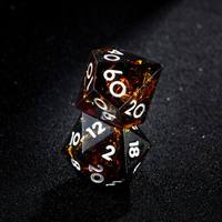 Jeu de dés classique de 7 pièces en résine semi-transparente à bords tranchants pour RPG, idéal pour le kit de démarrage Dungeons & Dragons