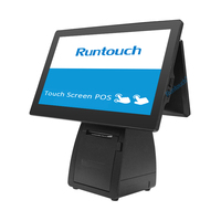 Terminal POS IoT con Windows 10 para quiosco de escritorio, impresora de 80mm, NFC, lector de código de barras, terminal de pago