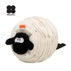 MewooFun Eco Friendly High Quality Funny Squeaky Dog Toy Lamb Shaped Soft Toys for Dogs