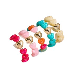 Hot-Selling Boho Colorful Chunky <b>Beaded</b> <b>Bracelet</b> for Women Bold Acrylic Stretch Summer Beach Statement Elastic Jewelry <b>Bracelets</b> - Product Image 2