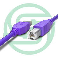 Kabel Printer USB 2.0 Grosir, Kabel USB Printer Tipe A Male ke Tipe B Male untuk Printer Scanner HP Canon Lexmark Epson Dell 1m 3.3ft