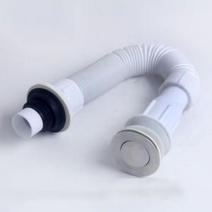 Kit de Drenaje Integrado Crane Crown 1 en 1/2 pulgadas, Manguera de Desagüe Abatible de Plástico Flexible y Acero Inoxidable para Fregadero - Product Image 1