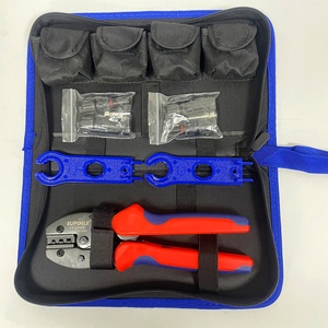 Kit d'outils de sertissage pour panneaux solaires LY-2546B avec 6 paires de connecteurs de câbles solaires mâles et femelles et clés à molette - Product Image 4