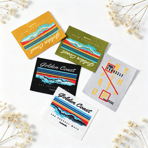 Personalized Woven Fabric <b>Labels</b> For Clothing Custom Brand Logo Tags Sew‑on <b>Name</b> <b>Labels</b> For Apparel Brand Decoration - Product Image 5