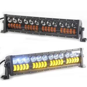 Barra de luz Led de doble fila para coche y camión, foco reflector de doble color, 15, 20, 25, 30, 35 y 40 pulgadas