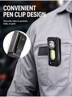 XPL COB Abnehmbare Stirnlampe, wiederaufladbares LED-Lauflicht mit XPL COB Dual Beam Magnetclip-Arbeitsleuchte für Camping im Freien