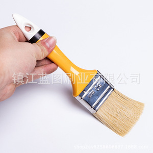 Brocha Plana para Pintar de 22 mm con Cerdas de Cerdo y Mango Naranja para Uso Doméstico - Product Image 2