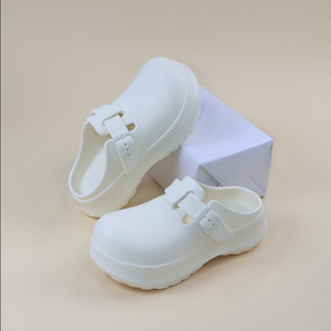 รองเท้าแตะแบบสวม Birkenstock สไตล์ผู้หญิง สีเบจ พื้น EVA แบบมีหัวเข็มขัด ปิดนิ้วเท้า ใส่สบาย ใช้ได้ทุกฤดู - Product Image 3