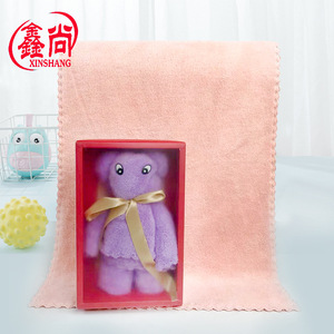 Toalla en Forma de Osito de Peluche, Mini Toalla Absorbente de Felpa de Coral, Toalla de Regalo con Logotipo Personalizable, Recuerdo de Boda - Product Image 3