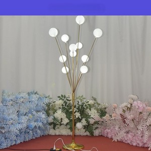L-051 Ornamenti Luminosi in Ferro, Sfera Luminosa, Segnaposto per Alberi da Frutto, Centrotavola, Lampada Elettroplaccata per Passaggi Pedonali per Matrimoni - Product Image 3