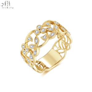 Vente flash, bague en or jaune massif 18 carats de haute qualité, vintage, véritable, avec diamant naturel, idéale pour les fiançailles, collection de bijoux fins - Product Image 1