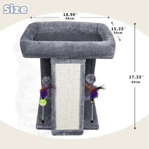 <b>Cat</b> Tree <b>Tower</b> with <b>Cat</b> <b>Scratching</b> Post for Indoor <b>Cats</b> Activity Centre Climbing Tree with <b>Scratching</b> Board and Playful Toy Ball - Product Image 2