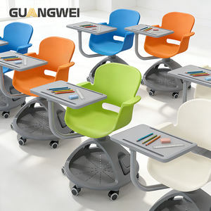 เฟอร์นิเจอร์สำหรับ<span class=keywords><strong>นักเรียน</strong></span>ในห้องเรียนของวิทยาลัยมหาวิทยาลัยสมัยใหม่ เก้าอี้นักเรียนแบบมีล้อ ทำจากพลาสติก พร้อมโต๊ะเขียนหนังสือ เก้าอี้ฝึกอบรม - Product Image 4