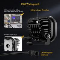 Projecteurs LED pour montants A de 3 pouces, portée de 1000 m, étanches IP68, pour Jeep Wrangler, Ford Bronco, SUV