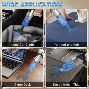 Aspirador inalámbrico portátil 3 en 1 Mini plumero de aire USB eléctrico de mano potente succión de mano aspirador de coche - Product Image 3