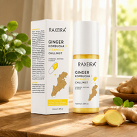 Vente en gros de brume pour le visage au gingembre et à la vitamine D, apaisante, hydratante, éclaircissante, soin de la peau