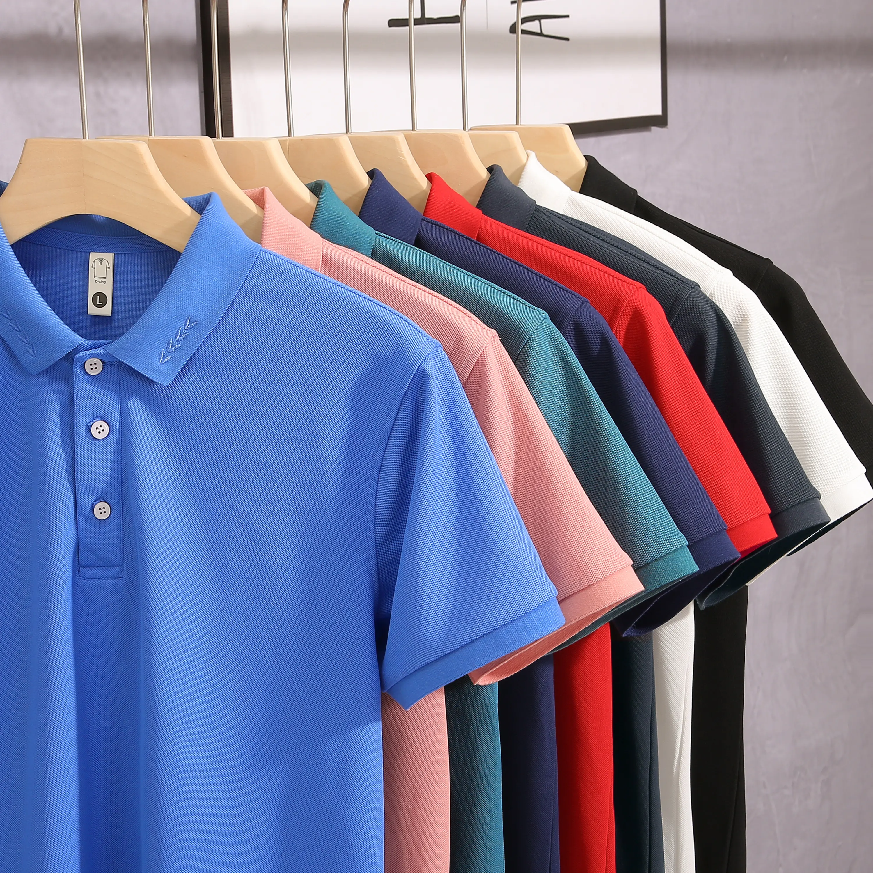 Wholesale Men High Quality Cotton Polyester Polo Shirt Golf Custom Blank Men Polo T-Shirts Plus Size Men Clothing