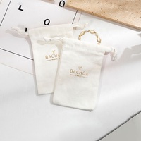 Petite Pochette en Coton, Sac en Mousseline ou Toile de Coton pour Bijoux